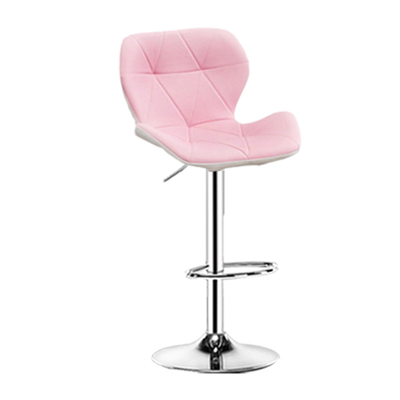 スカンジナビアのメタルバースツールフェイクレザーフットレスト調整可能なカウンタースツール