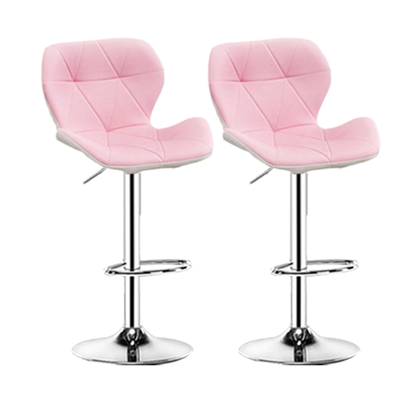 スカンジナビアのメタルバースツールフェイクレザーフットレスト調整可能なカウンタースツール