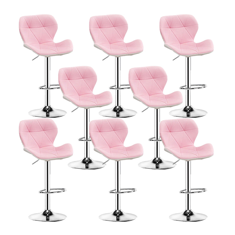 スカンジナビアのメタルバースツールフェイクレザーフットレスト調整可能なカウンタースツール