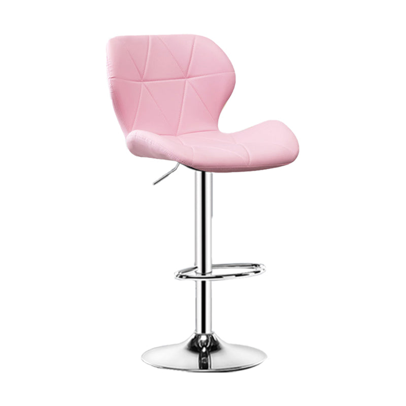 スカンジナビアのメタルバースツールフェイクレザーフットレスト調整可能なカウンタースツール