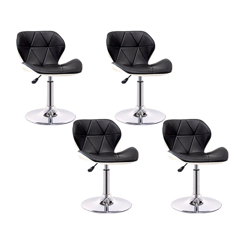スカンジナビアのメタルバースツールフェイクレザーフットレスト調整可能なカウンタースツール