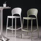 Modern Plastic Barstool Low Back Counter Stool in Matte Finish
