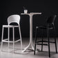 Modern Plastic Barstool Low Back Counter Stool in Matte Finish