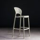 Modern Plastic Barstool Low Back Counter Stool in Matte Finish