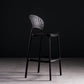 Modern Plastic Barstool Low Back Counter Stool in Matte Finish