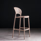 Modern Plastic Barstool Low Back Counter Stool in Matte Finish