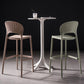 Modern Plastic Barstool Low Back Counter Stool in Matte Finish