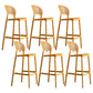 Modern Plastic Barstool Low Back Counter Stool in Matte Finish