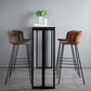 Modern Bucket Low Back Counter Chair Faux Leather Counter Bar Stool for Dining Room