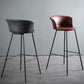 Modern Bucket Low Back Counter Chair Faux Leather Counter Bar Stool for Dining Room