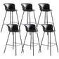 Modern Bucket Low Back Counter Chair Faux Leather Counter Bar Stool for Dining Room
