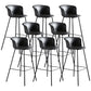 Modern Bucket Low Back Counter Chair Faux Leather Counter Bar Stool for Dining Room