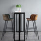 Modern Bucket Low Back Counter Chair Faux Leather Counter Bar Stool for Dining Room