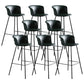 Modern Bucket Low Back Counter Chair Faux Leather Counter Bar Stool for Dining Room