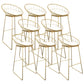 Coffee Shop Scandinavian Bar-stool Metal Bucket Footrest Counter-height Stool