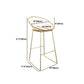 Coffee Shop Scandinavian Bar-stool Metal Bucket Footrest Counter-height Stool