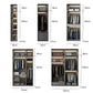 Black Manufactured Wood Cabinet with Glass Doors Modern Storage Cabinet Clearhalo 'Armoires & Wardrobes' 'armoires_wardrobes' 'Bedroom Furniture' 'furn' 'furn_armoires_wardrobes' 'Furniture' 6063575