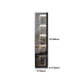 Black Manufactured Wood Cabinet with Glass Doors Modern Storage Cabinet Clearhalo 'Armoires & Wardrobes' 'armoires_wardrobes' 'Bedroom Furniture' 'furn' 'furn_armoires_wardrobes' 'Furniture' 6063581