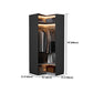 Black Manufactured Wood Cabinet with Glass Doors Modern Storage Cabinet Clearhalo 'Armoires & Wardrobes' 'armoires_wardrobes' 'Bedroom Furniture' 'furn' 'furn_armoires_wardrobes' 'Furniture' 6063582