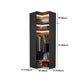 Black Manufactured Wood Cabinet with Glass Doors Modern Storage Cabinet Clearhalo 'Armoires & Wardrobes' 'armoires_wardrobes' 'Bedroom Furniture' 'furn' 'furn_armoires_wardrobes' 'Furniture' 6063584