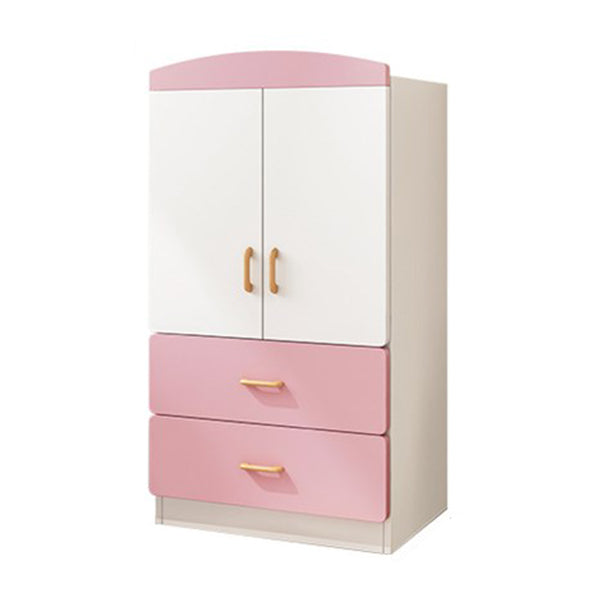 Armoire de rangement en bois d'ingénierie avec canne de vêtements armoire moderne pour chambre à coucher