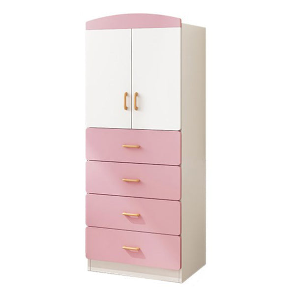 Armoire de rangement en bois d'ingénierie avec canne de vêtements armoire moderne pour chambre à coucher