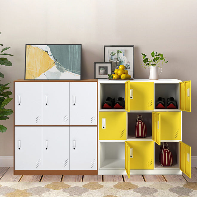 Non-Hanging Armoire Contemporary Steel Storage Cabinet for Home