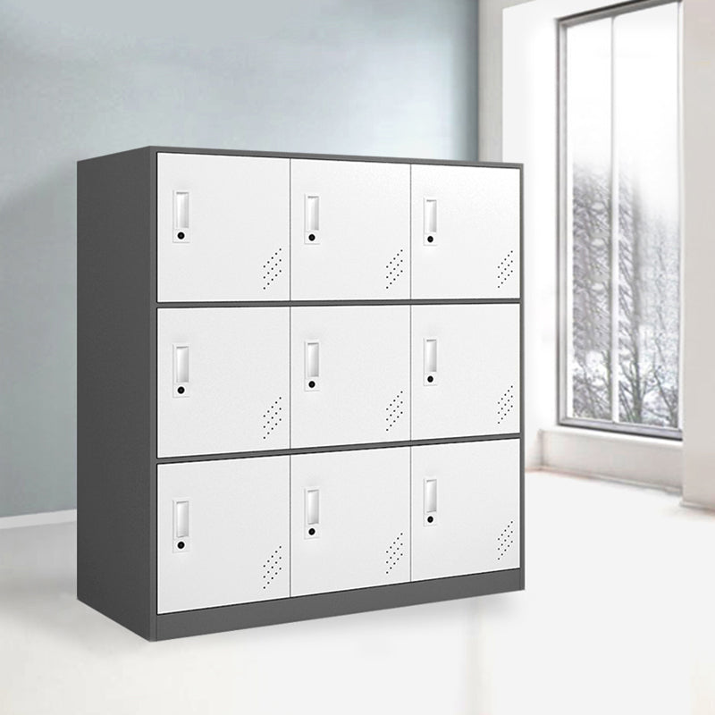Non-Hanging Armoire Contemporary Steel Storage Cabinet for Home