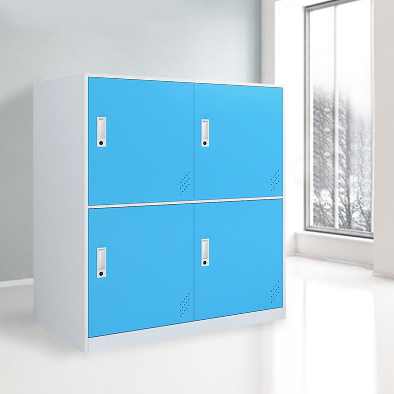 Non-Hanging Armoire Contemporary Steel Storage Cabinet for Home