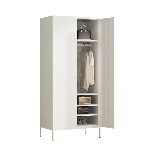 Modern Metal Storage Cabinet for Bedroom Matte Finish Cabinet with Hinged Door