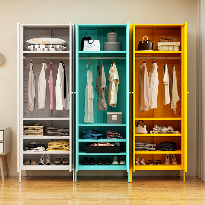 Armoire de rangement en métal moderne pour la chambre d'armoire finale mate avec porte à charnière