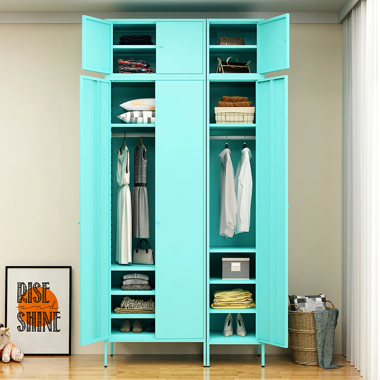 Armoire de rangement en métal moderne pour la chambre d'armoire finale mate avec porte à charnière