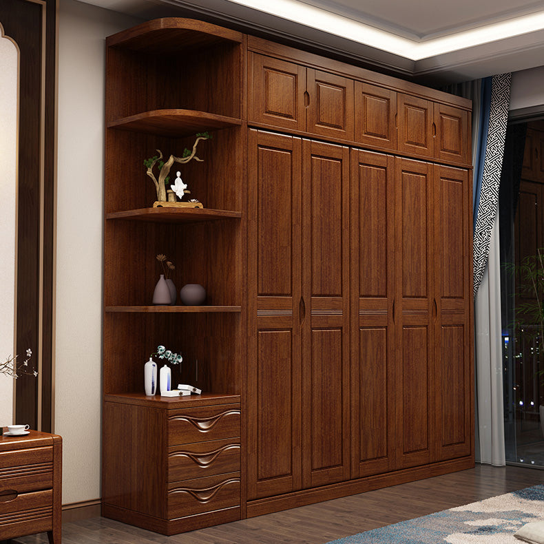 Bruine walnoot hout opbergkast traditionele kast met lade