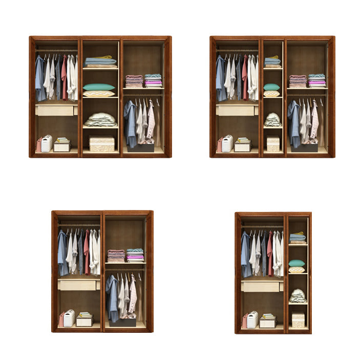 Bruine walnoot hout opbergkast traditionele kast met lade