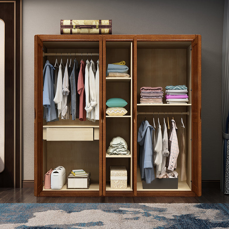 Bruine walnoot hout opbergkast traditionele kast met lade