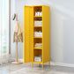 Contemporary Wardrobe Cabinet with Adjustable Shelves Steel Wardrobe Armoire 16"L x 20"W x 79"H Yellow Clearhalo 'Armoires & Wardrobes' 'armoires_wardrobes' 'Bedroom Furniture' 'furn' 'furn_armoires_wardrobes' 'Furniture' 6063761