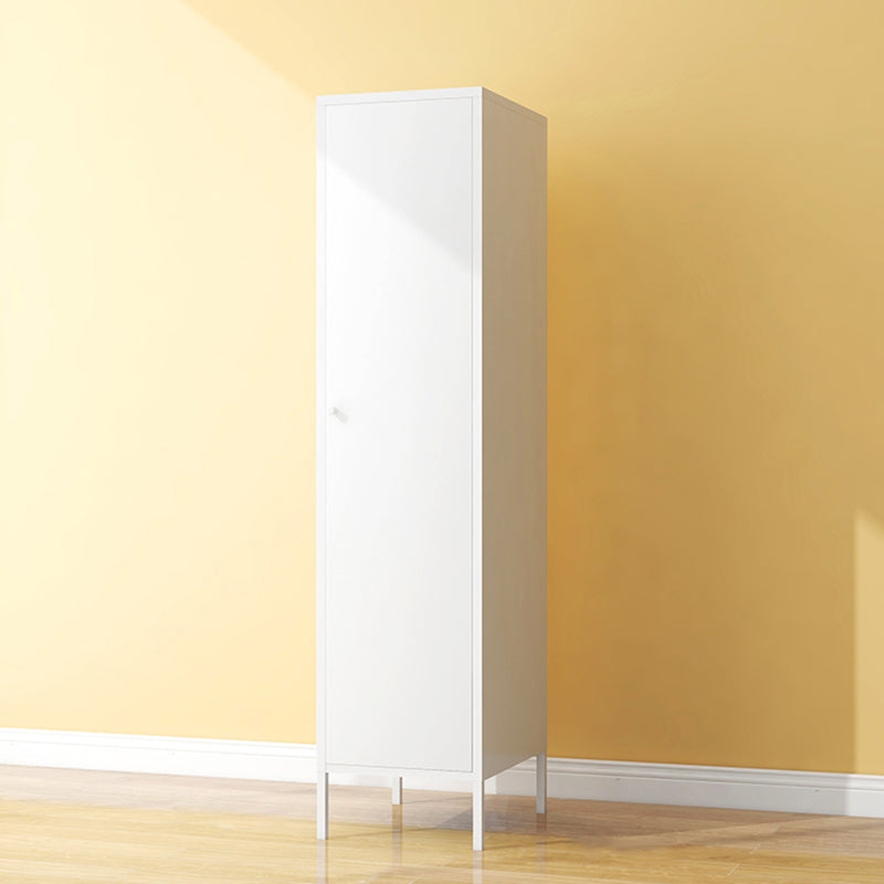 Contemporary Wardrobe Cabinet with Adjustable Shelves Steel Wardrobe Armoire Clearhalo 'Armoires & Wardrobes' 'armoires_wardrobes' 'Bedroom Furniture' 'furn' 'furn_armoires_wardrobes' 'Furniture' 6063778