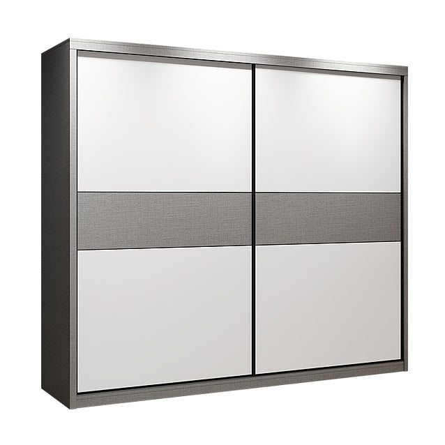 Garde-robe en bois de style moderne placard de garde-robe de couleur blanc avec porte coulissante