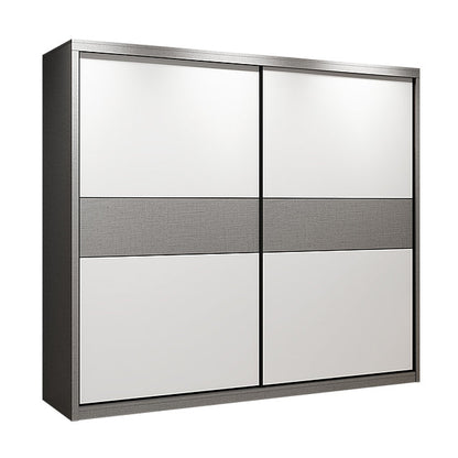 Garde-robe en bois de style moderne placard de garde-robe de couleur blanc avec porte coulissante