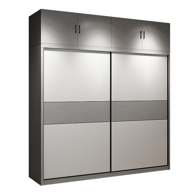 Garde-robe en bois de style moderne placard de garde-robe de couleur blanc avec porte coulissante