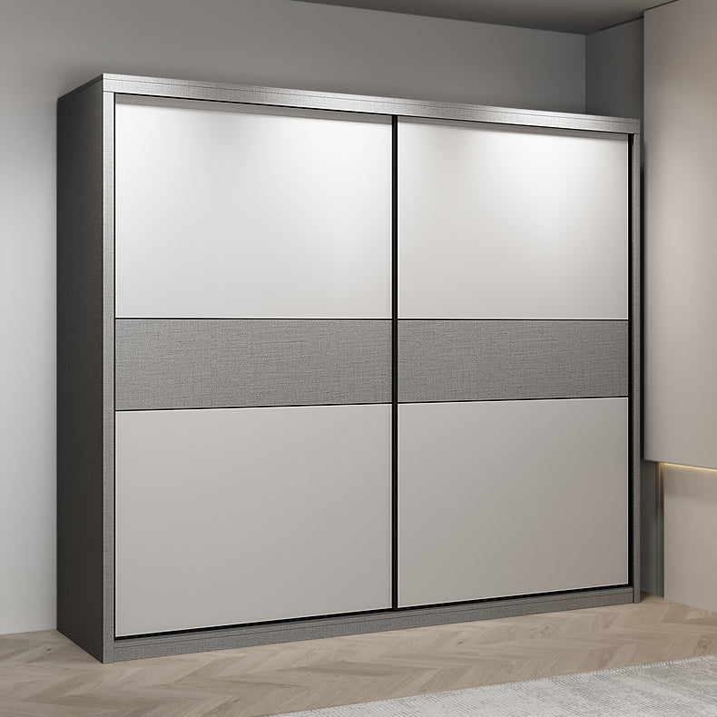 Garde-robe en bois de style moderne placard de garde-robe de couleur blanc avec porte coulissante