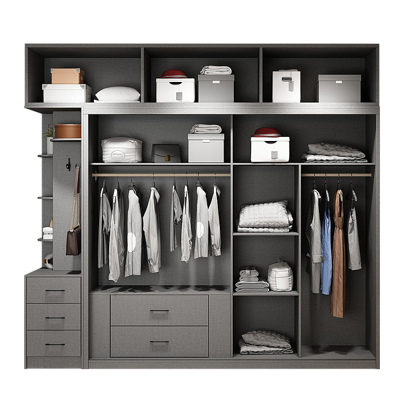 Garde-robe en bois de style moderne placard de garde-robe de couleur blanc avec porte coulissante