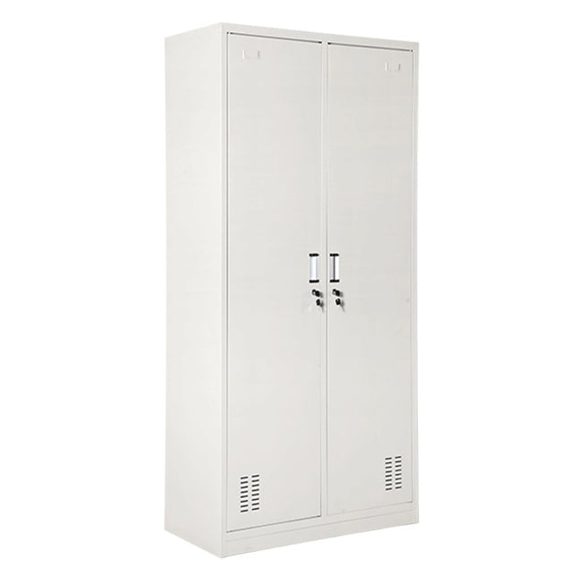 Placard à charnière à charnière gris armoire de garde-robe en acier contemporain