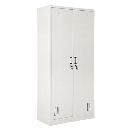 Placard à charnière à charnière gris armoire de garde-robe en acier contemporain