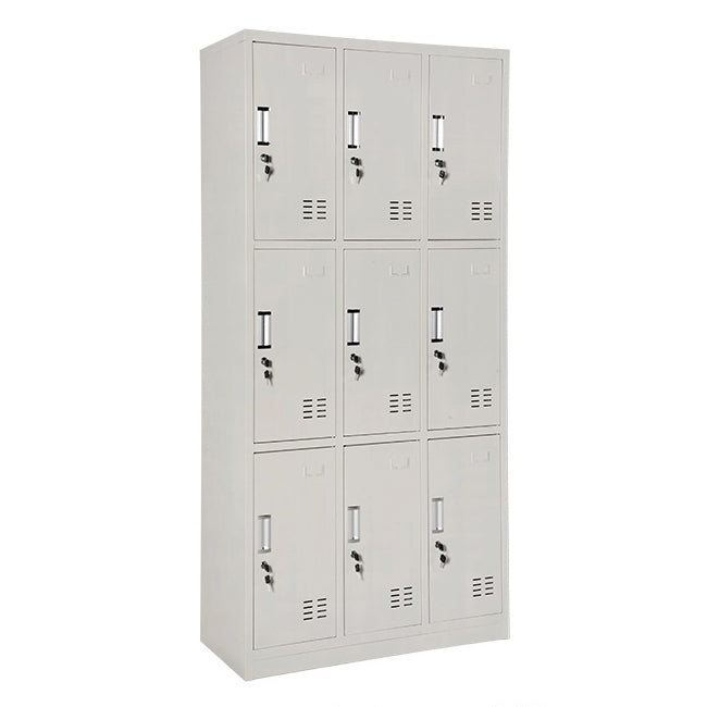 Placard à charnière à charnière gris armoire de garde-robe en acier contemporain