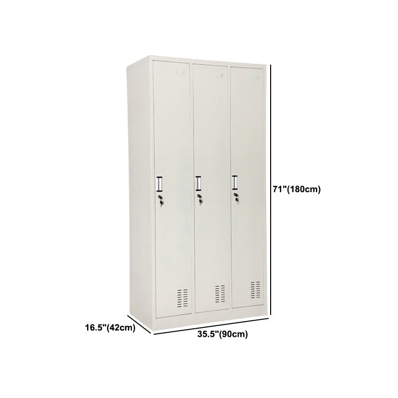 Placard à charnière à charnière gris armoire de garde-robe en acier contemporain