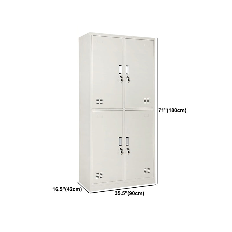 Placard à charnière à charnière gris armoire de garde-robe en acier contemporain