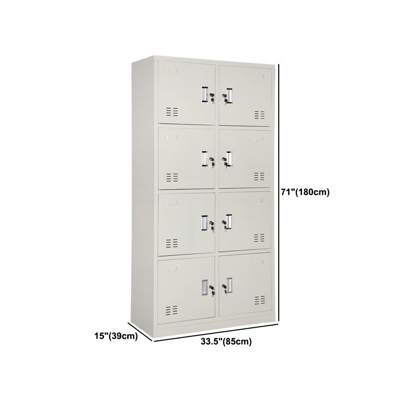 Placard à charnière à charnière gris armoire de garde-robe en acier contemporain