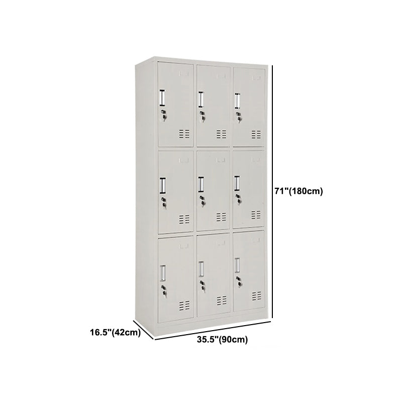 Placard à charnière à charnière gris armoire de garde-robe en acier contemporain