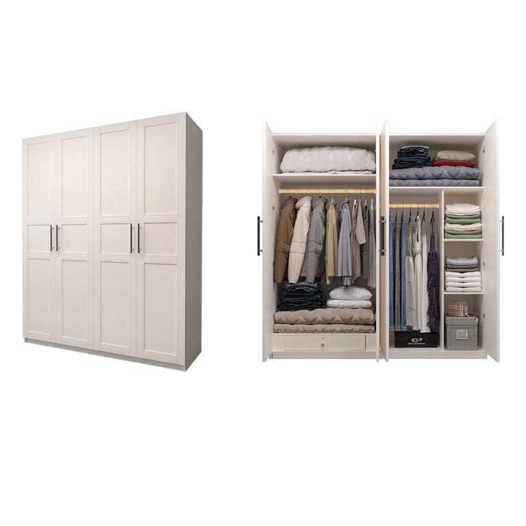 Modern Wardrobe Armoire Engineer Wood Armoire with Door for Bedroom 47"L x 20"W x 79"H Clearhalo 'Armoires & Wardrobes' 'armoires_wardrobes' 'Bedroom Furniture' 'furn' 'furn_armoires_wardrobes' 'Furniture' 6063899